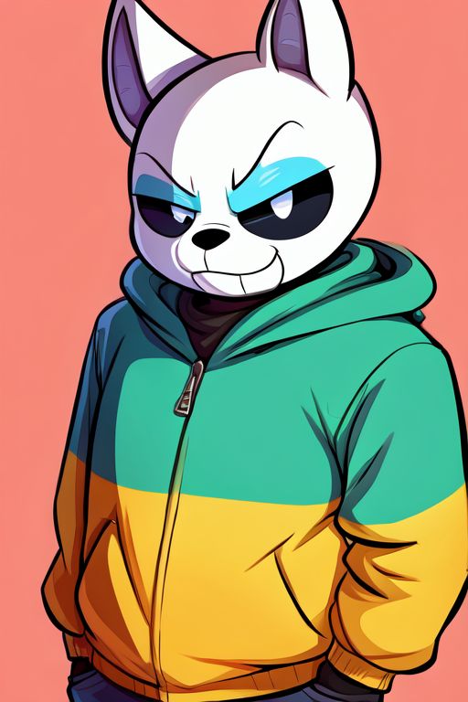 GardevoirFunkin's tweet image. Sans Undertale but Furry Ai art