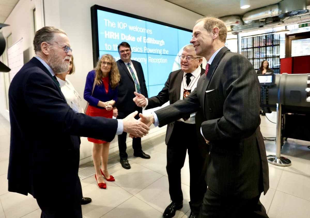 The IOP was delighted this afternoon to welcome HRH The Duke of Edinburgh to its Physics Green Economy event to hear how physics innovation can deliver the green solutions society needs #IOPGreenEconomy #Netzero