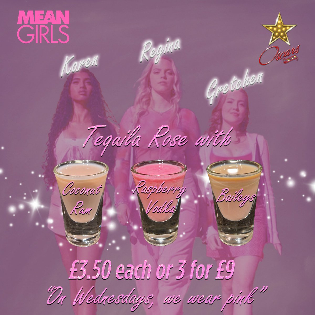 We’re open until 12.30am if you’re lucky enough to start your weekend on a Thursday 🍻 And the latest addition to our drink offering is The Plastics – if you’re a @LoveTequilaRose fan, you’ll want to try all 3 of our Mean Girls 🩷🍹 here for a limited time only!