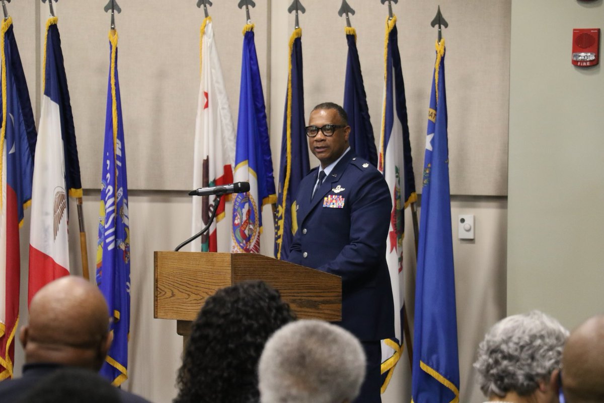 GeorgiaGuard's tweet photo. Today we held our annual #BlackHistoryMonth ceremony at the Clay National Guard Center. Lt. Col. Terry Troutman, The Georgia Air National Guard Director of Diversity, Equity and Inclusion, was this year's guest of honor and keynote speaker. #SharedValues #SharedVictory https://t.co/tT40dICAYw