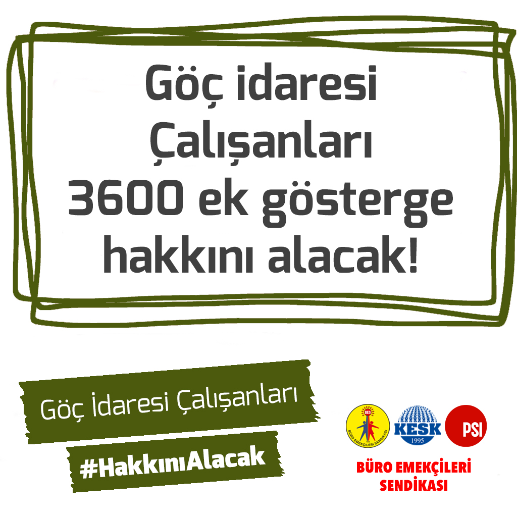BES_Gnl_Mrk's tweet photo. Göç İdaresi Çalışanları;
☑️ Liyakat ve sınavla yükselme,
☑️ Unvan değişikliği,
☑️ 3600 ek gösterge,
☑️ Yol, yemek, lojman, kira yardımı #HakkınıAlacak

@Gocidaresi https://t.co/FnVWOfwcug