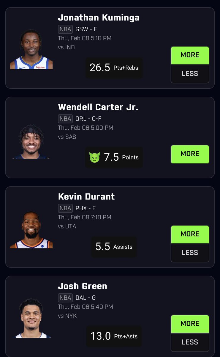 Kdub_The_Grinch's tweet photo. 4 man for y’all today 🚀🚀🚀
Here’s just L10 HR for each
Kuminga 8/L10
Carter Jr. 9/L10
Durant 6/L10 (but hit L4 vs jazz)
Green 8/L10
Did other research, that’s just a small chunk ☢️
#playerbets #NBA #parlay #PrizePicks #PrizePicksNBA #4man #PlayerProps https://t.co/Rx3qIBoIOH
