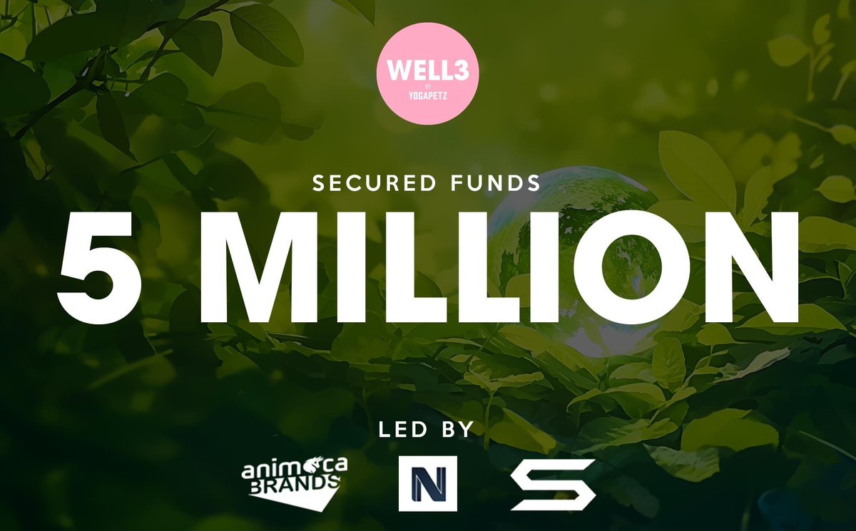 #WELL3 by @Yogapetz, a decentralized wellness ecosystem combined with AI Proud to announce WELL3 has secured over $5 million in funding through seed rounds and NFT sales, led by @animocabrands, @Newmangrp, and Soul Capital Partners Be $WELL, live $WELL 🪷