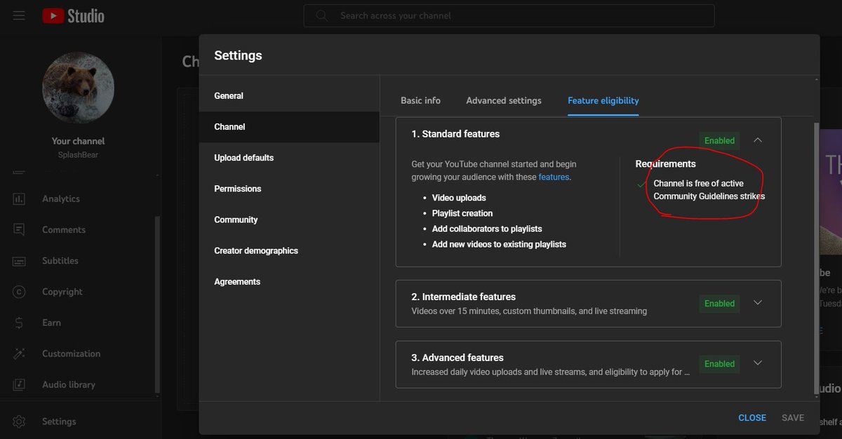 knightcelestial's tweet photo. @TeamYouTube For certain those things would explain why I can't stream, except I don't have any strikes or copyright issues? As you can see, I have no strikes and my phone is verified. https://t.co/uFwubUrspN