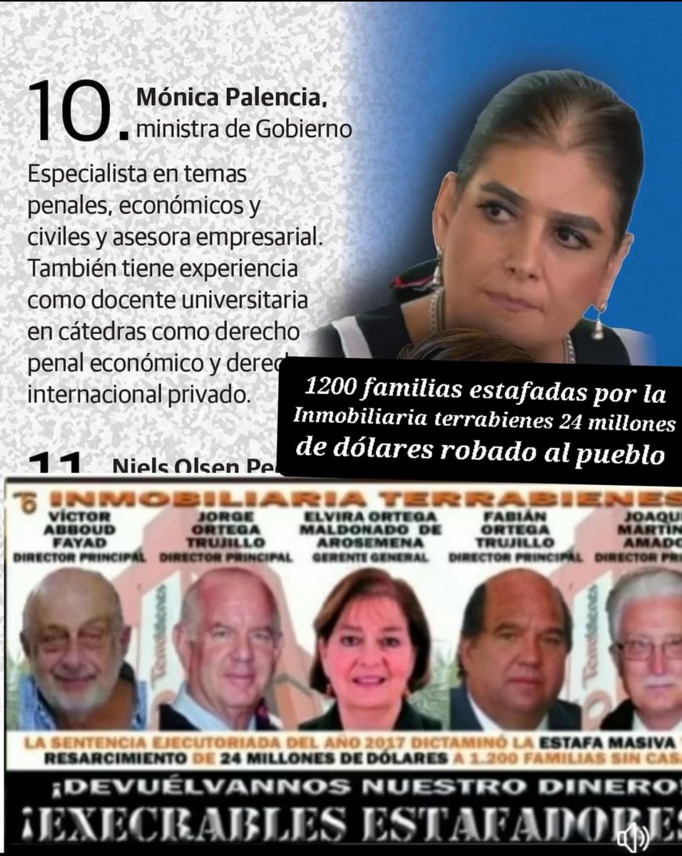 JcesarPiramide's tweet photo. @TMT30_ @MinGobiernoEc @DefensaEc @AsambleaEcuador @BancadaPkEc @Estafados2015Ec @TerrabienesCaso @Presidencia_Ec , le recuerdo Sra. Ministra que la estafa masiva a 1200 familias hecha por el #ClanORTEGATRUJILLO , el cual usted defiende, está lleno de corrupción. https://t.co/FCkjoaPyQZ