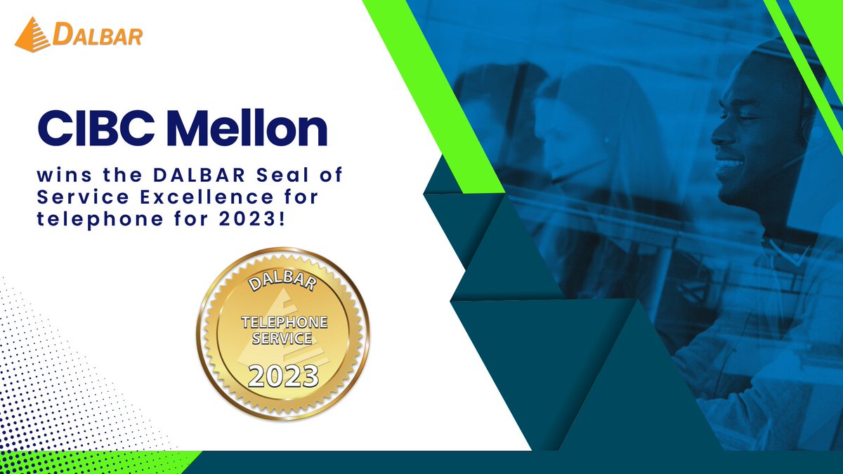 Congratulations to @CIBCMellon for earning the 2023 DALBAR Seal of Service Excellence for telephone! #CustomerService #FinancialServices #ServiceAward