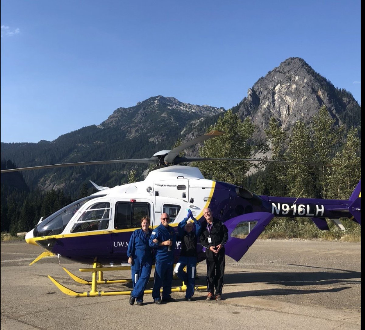 TBT. Airlift 6 in the Summit at Snoqualmie ski area last summer. Photo credit Flight Nurse Barb Dempsey. #Savinglivestogether #airliftnw