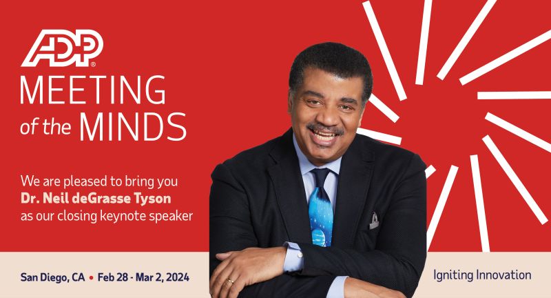 chodnicki6's tweet photo. Here's your chance to see renowned astrophysicist and acclaimed author Neil deGrasse Tyson at ADP Meeting of the Minds 2024.
Don't wait for the stars to align - register now and join us for this stellar event: https://t.co/9ecBybmaPd

#ADPMOTM https://t.co/TsFuFY0HhZ https://t.co/uwd5hUZOTD