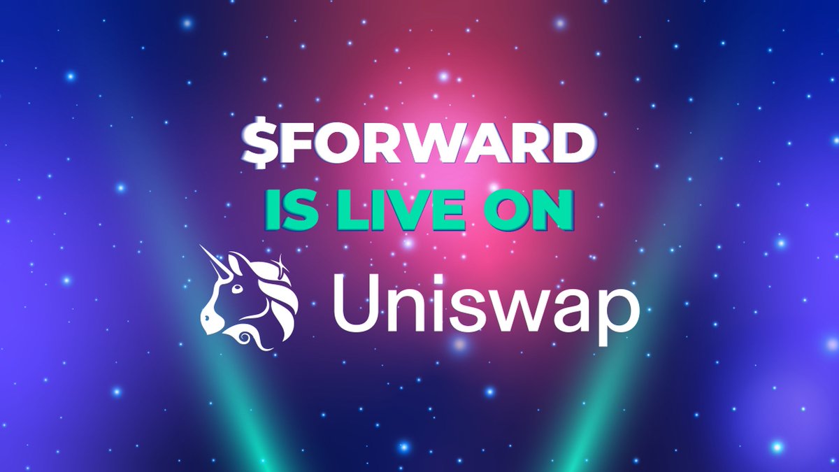 📢 Attention #Forwardians!

By popular demand, $FORWARD is now AVAILABLE for trading on <a href="/Uniswap/">Uniswap</a> DEX 🦄

We listened to YOU, our community, and we're thrilled to deliver.

👇 Here's all you need:

✔️ $FORWARD Contract Address: 0x01824357d7d7eaf4677bc17786abd26cbdec9ad7

✔️
