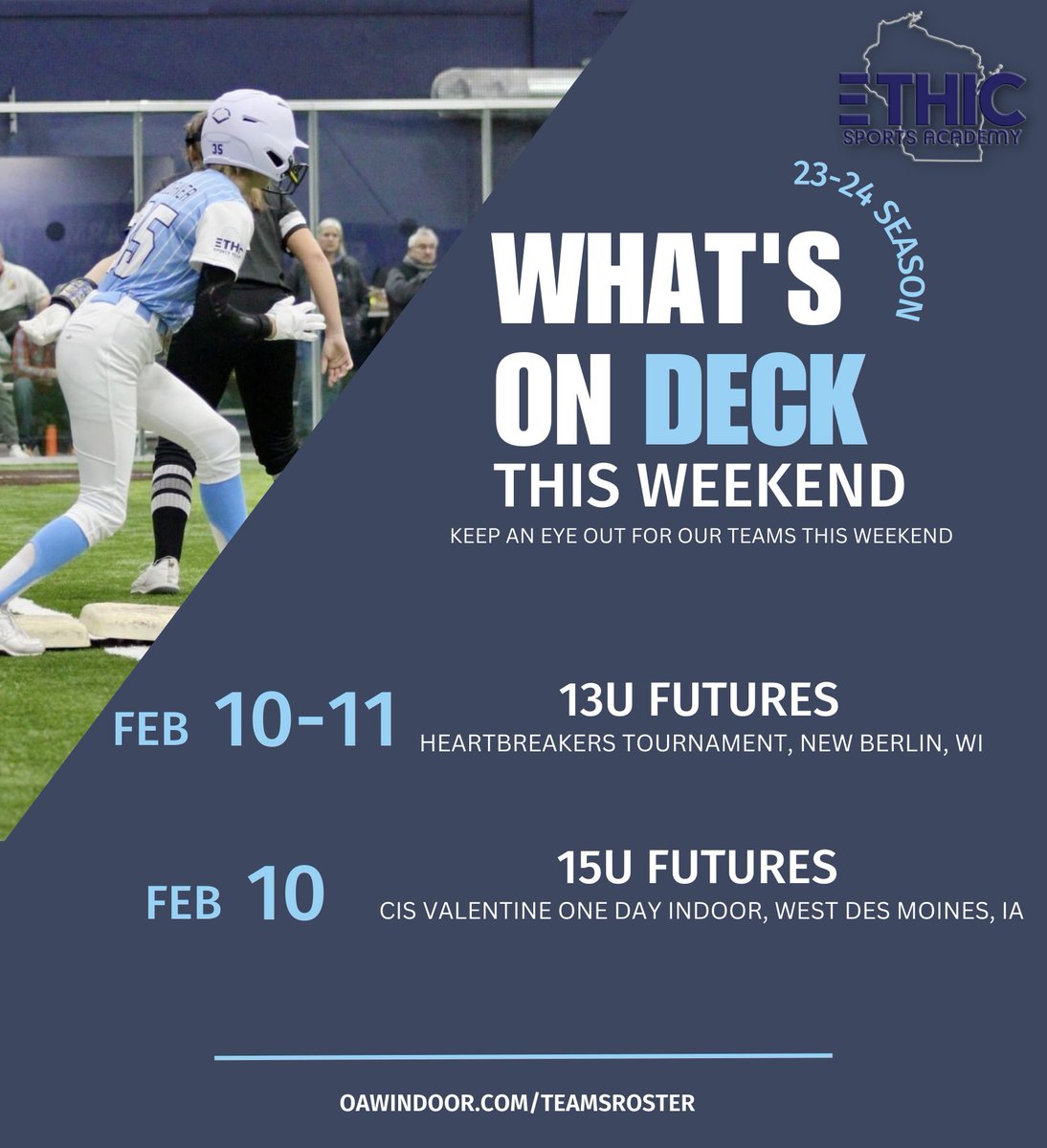 Our ESA 13U Futures &amp; 15U Futures are back in action this weekend! Good luck ladies! 🥎💪