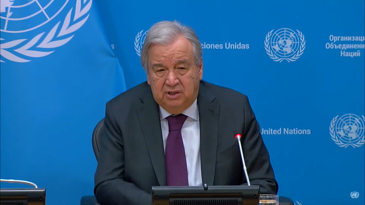 UN_News_Centre's tweet photo. "Half of Gaza’s population is now crammed into Rafah. They have nowhere to go.

They have no homes – and they have no hope" - UN chief @antonioguterres https://t.co/lnaxjoP7dB