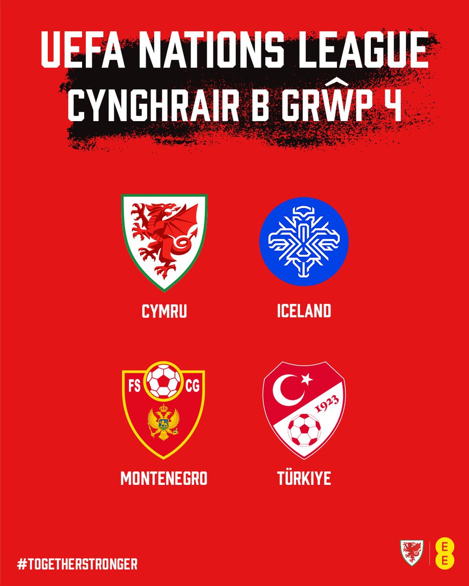 CYNGHRAIR Y CENHEDLOEDD 🏆

🏴󠁧󠁢󠁷󠁬󠁳󠁿🇮🇸🇲🇪🇹🇷

#NationsLeague | #TogetherStronger