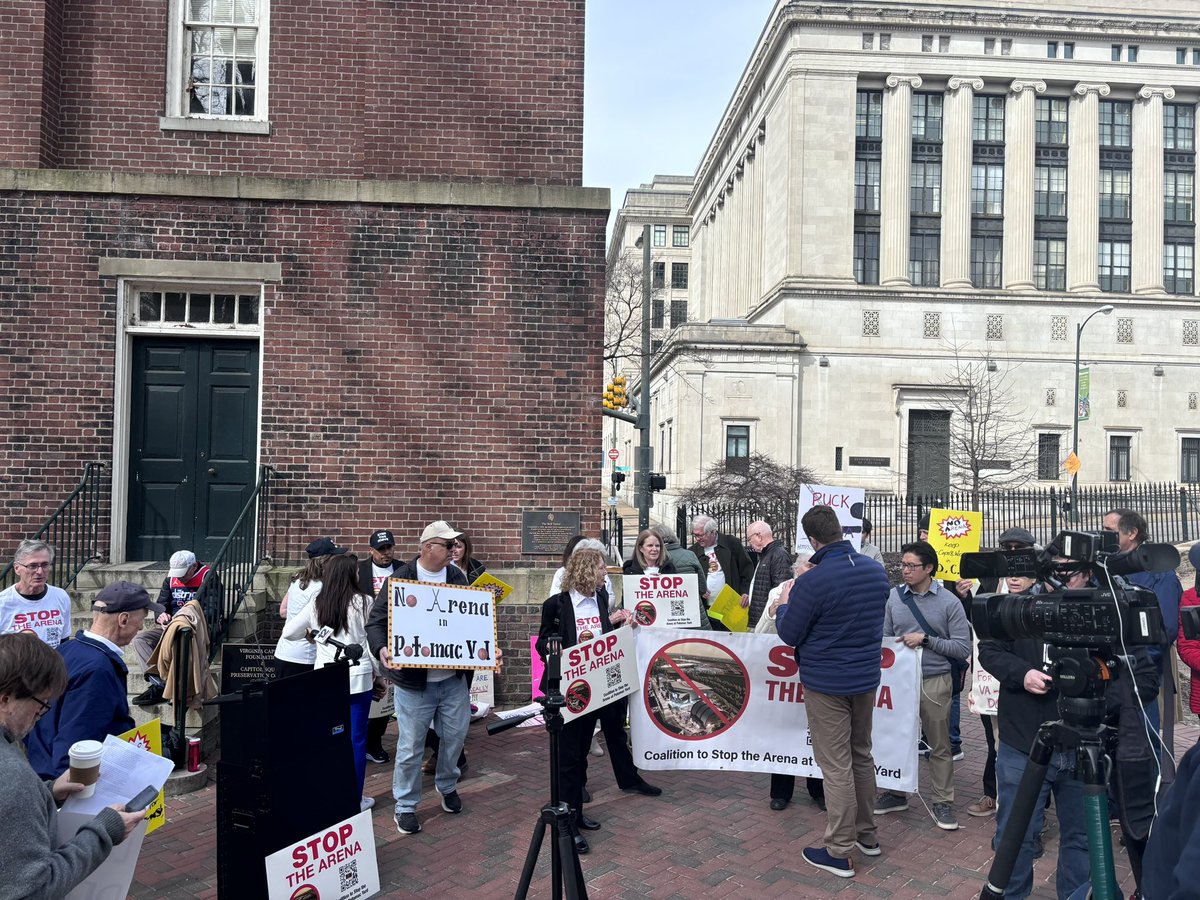 Protectaxpayers's tweet photo. TPA was glad to join grassroots activists in Richmond today to oppose efforts to spend taxpayer 💰 on a new stadium for the Washington Capitals and Wizards.
Reminder: taxpayer subsidies for wealthy private sports teams is nothing more than corporate welfare. #StopTheArena https://t.co/f4zjlXFZGp