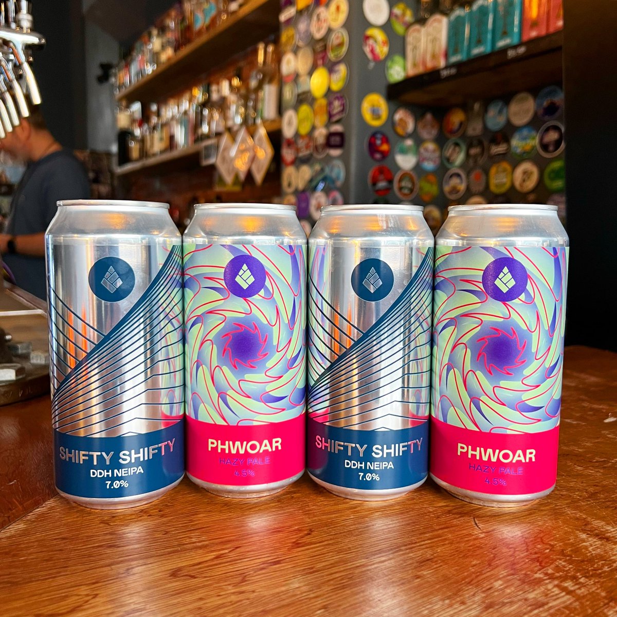 CraftCourage's tweet image. We’ve just got our case of this year’s #DropProject ‘Shifty Shifty’ DDH #NEIPA 😀 This once yearly 7% double version of ‘Shifty’ is packed w/ T90 + CRYO Citra, Mosaic and Azzacca 🤤 PLUS we have ‘Phwoar’ Hazy Pale (w/Vic Secret, Strata &amp;amp; Galaxy) #CraftBeer #CrystalPalace #SE19
