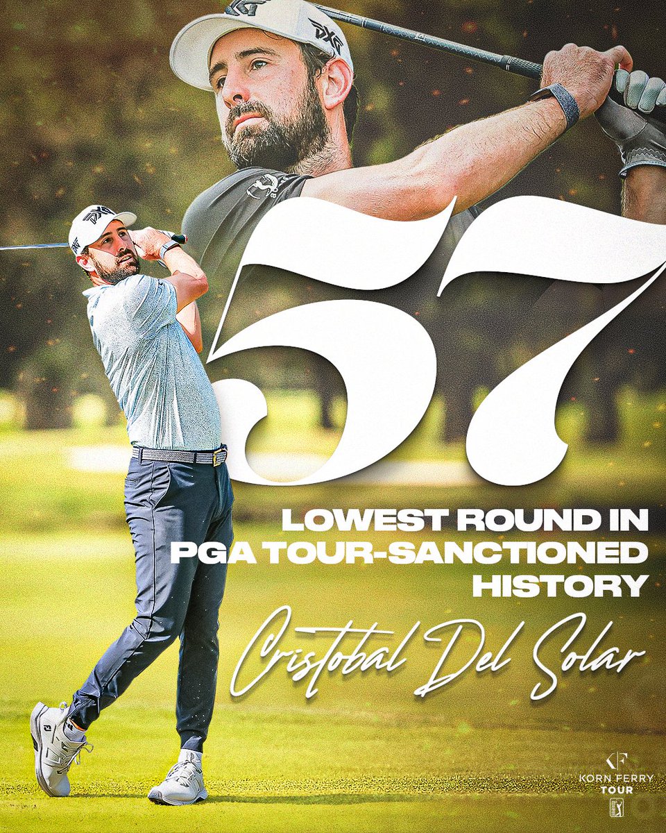 🚨There is now a Mr. 5️⃣7️⃣ and he lives on the Korn Ferry Tour!!!🚨

Cristobal Del Solar has recorded the lowest score ever in a PGA TOUR-sanctioned event! 🤯
