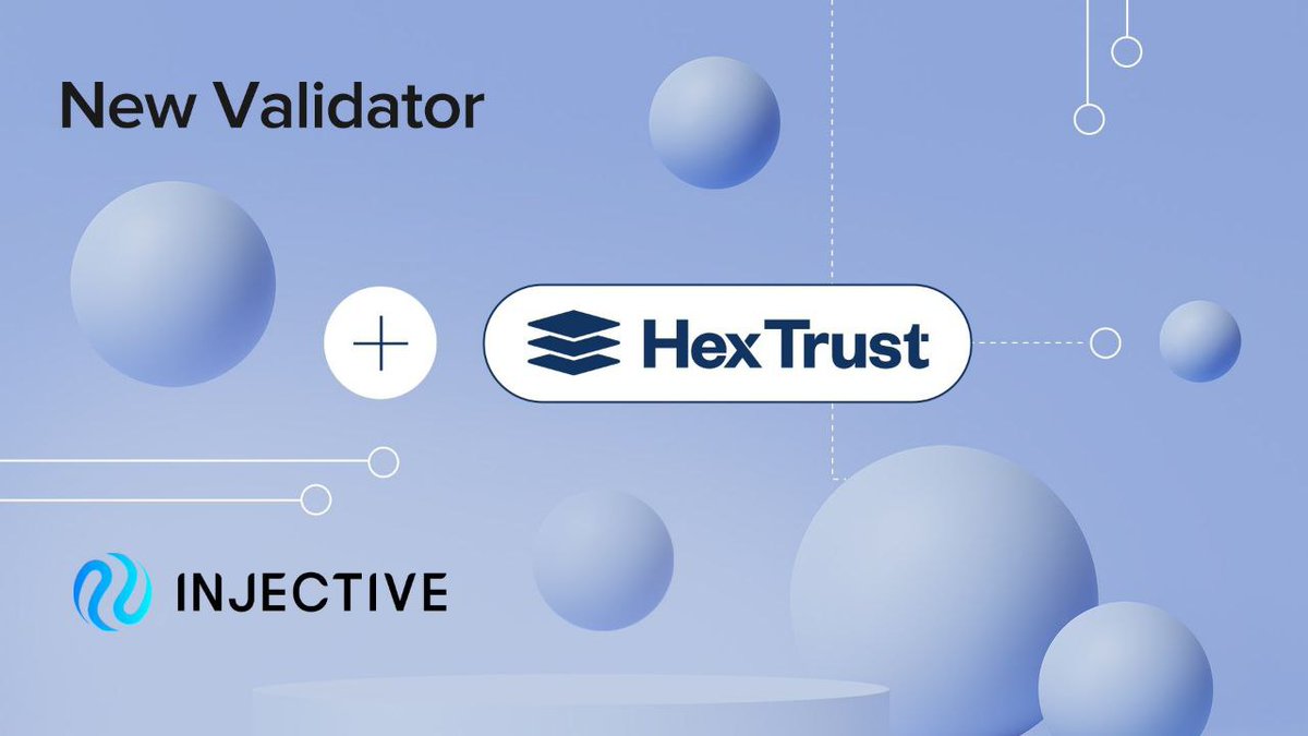 InjectiveGreek's tweet photo. ⚡️ Το @Hex_Trust εντάχθηκε επίσημα στο Injective ως επικυρωτής

Το Hex Trust είναι ένας πλήρως αδειοδοτημένος θεματοφύλακας ψηφιακών περιουσιακών στοιχείων που παρέχει λύσεις για πρωτόκολλα, ιδρύματα, χρηματοπιστωτικά ιδρύματα και το Web3 οικοσύστημα. https://t.co/TCtST42DHL