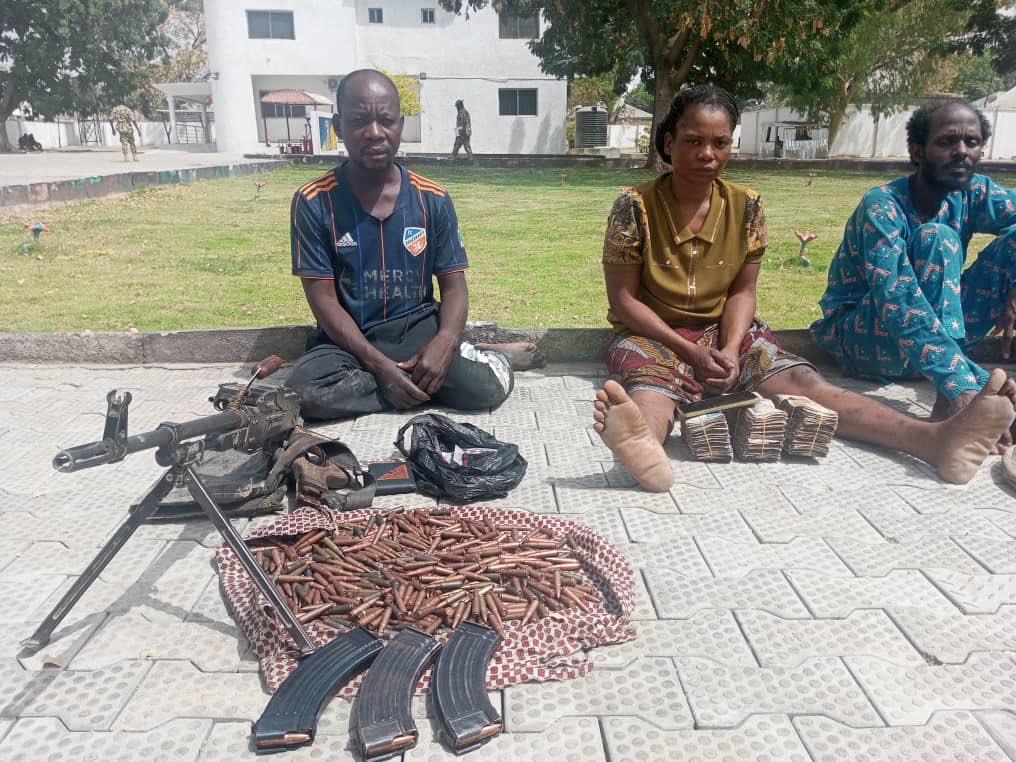 HQNigerianArmy's tweet photo. TROOPS APPREHEND NOTORIOUS GUNRUNNER, VIOLENT EXTREMIST AND INSURGENTS IN TARABA STATE...Recover Arms, Ammunition and Cash

In the ongoing operations by 6 Brigade Nigerian Army to ensure Taraba State do not become a safe haven for violent extremist groups and Insurgents, gallant troops of 93 Battalion under the Brigade has successfully apprehended a notorious gunrunner involved  in illegal dealings of arms and ammunition to criminals elements within Taraba State and other parts of the country. 

Following credible intelligence on the activities of the arms dealer named Joshua Dutse Idah age 45, troops  trailed his movement which led  to his final arrest on 20 January 2024 in Ibi town of Ibi LGA while driving to Kaduna State in  a Blue Volkswagen Sharon vehicle with registration number Rivers SKN-390AA.  On interrogation, Dutse confessed he was going to Katsina State to bring in AK 47 Rifles and that he received part payment of 300,000 (Three Hundred Thousand Naira).  After a thorough search on the vehicle, troops recovered 1 PK Machine Gun, Quantity 399 rounds of 7.62 mm Special ammunition and 3 AK 47 Rifle Magazines. 

Also, on 25 January 2024,  information was received from own sources on the activities of extremist groups and Insurgents around Chanchanji and Sai communities on their plans to move to a drop zone where relatives of abducted victims were directed to drop ransom money. Based on this information, troops deployed at Chanchanji  laid in wait at the suspected area and at about 10:00 am, Janet  Igohia age 31 was arrested after picking up the sum of one million, five hundred thousand naira (N1,500,000.00) only being ransom payment for an abducted victim.  

Janet Igohia revealed that she is presently married to Voryor Gata a notorious criminal and former second in command to late Gana Terwase. She is currently married to the leader of a violent extremist group in southern Taraba. According to her, she had previously been married to high profile criminals such as late Terkibi Gemaga AKA Mopol a notorious kidnapper who was killed by troops 5 years ago. She revealed that she also got married to late Gana Terwase another notorious criminal who was killed during Joint Special Force Operation 3 years ago.

Additionally, troops deployed at Mararaba Baissa community of  Donga Local Government Area  apprehended 2  other suspected Gunrunners who were allegedly involved in extra judicial killings and cattle rustling with the sum of 664,000 (Six Hundred and Sixty Four Thousand Naira) which were proceeds from their illegal activities and 2 Techno mobile phones.  The criminals are: Alhaji Adamu Damisa age  40 and Usman Isah age 44.

In another development, troops of 20 Model Battalion deployed at Forward Operating Base in Bali Local Government Area on 7 February 2024 arrested a suspected violent extremist named Malam Muhammadu Shuaibu age 50 who has been on the run. Preliminary investigation confirmed he is the same wanted suspect who absconded earlier after 3 Dane Guns were recovered from his residence at Dakka community through the help of his wife. 

The arrest of these criminals should also serve as a stern warning to all those involved in illicit arms trade and other criminal acts. The suspects and the exhibits recovered will be handed over to appropriate authorities for further investigation and prosecution in line with  extant laws guiding our operations.

The Brigade is committed to ensuring the safety of citizens by dismantling all criminal network operating in Taraba State.  Members of the public are urged to continue to support the military and other security agencies by giving credible and timely information on suspicious movements or activities of criminals  within the state.

You are please requested to disseminate this information through your medium. Thank you for your usual cooperation.

ONI OLUBODUNDE 
Lieutenant
Acting Assistant Director 
6 Brigade Army Public Relations 
8 February 2024i