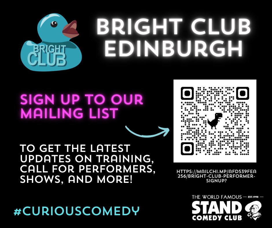 📣 New call coming soon. GO GO GOOO!

Get signed up to our mailing lists for all things Bright Club Edinburgh!
