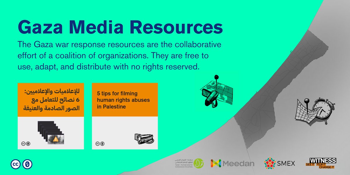 witnessorg's tweet photo. 📢 Together with @7amleh, @SMEX &amp; @meedan, at WITNESS, we are dedicated to protecting evidence, addressing manipulated media, and preserving critical narratives.

Access here: 

https://t.co/xdEmYJO04u (English)
https://t.co/5uiyO27uaC (Arabic)    

#GazaResources https://t.co/Ncm0pxQzdh