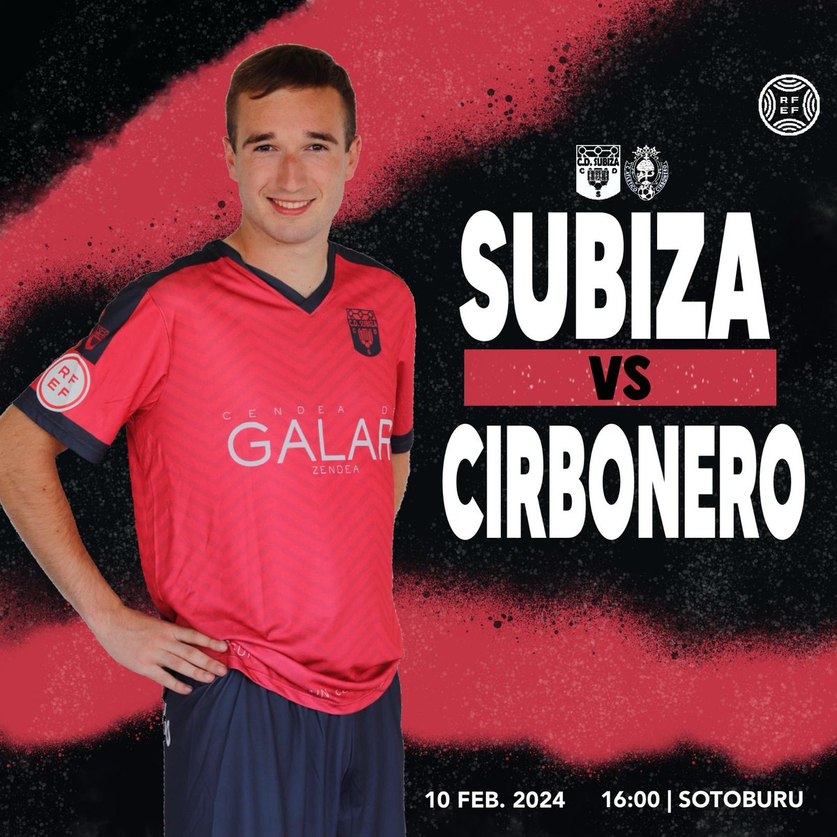 SUBIZACD's tweet photo. 📌 Señalamiento para la J20

🆚 @Catlcirbonero
🗓 Sábado, 10 de Febrero
⏰ 16:00 h
🏟 Sotoburu 

#TerceraRFEF https://t.co/OSZhWx5go7