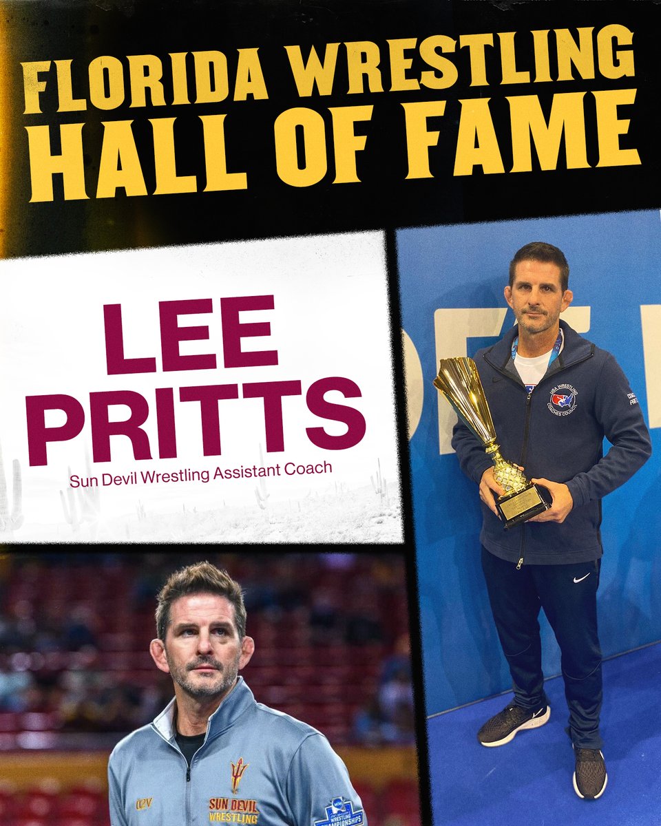 ASUWrestling's tweet photo. A Hall of Famer in every sense of the meaning.

Congratulations to Lee Pritts on his induction into the Florida Wrestling Hall of Fame 🔱

📰 https://t.co/q2XNyWQv2f https://t.co/Td2Jmsz5ZR