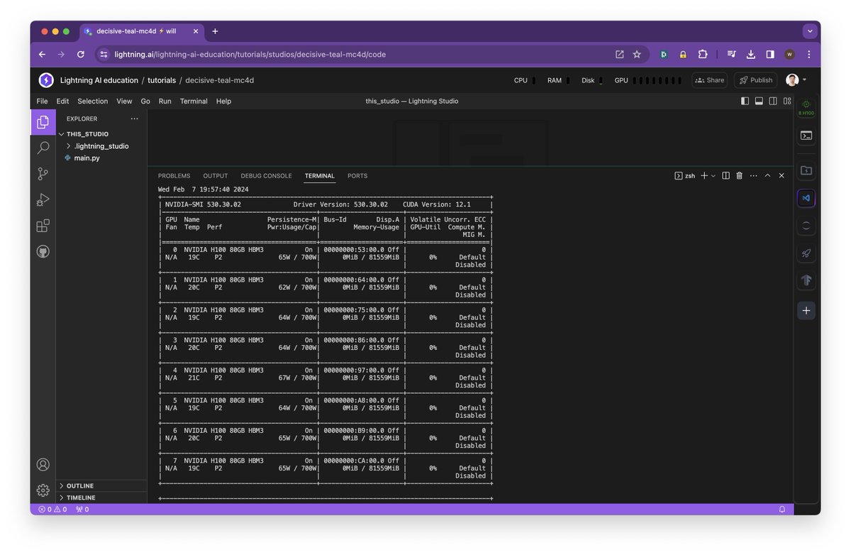 LightningAI's tweet photo. H100s are now available on Lightning AI Studio 💯

https://t.co/PP50RUFCYQ https://t.co/JvuhEqGQjr