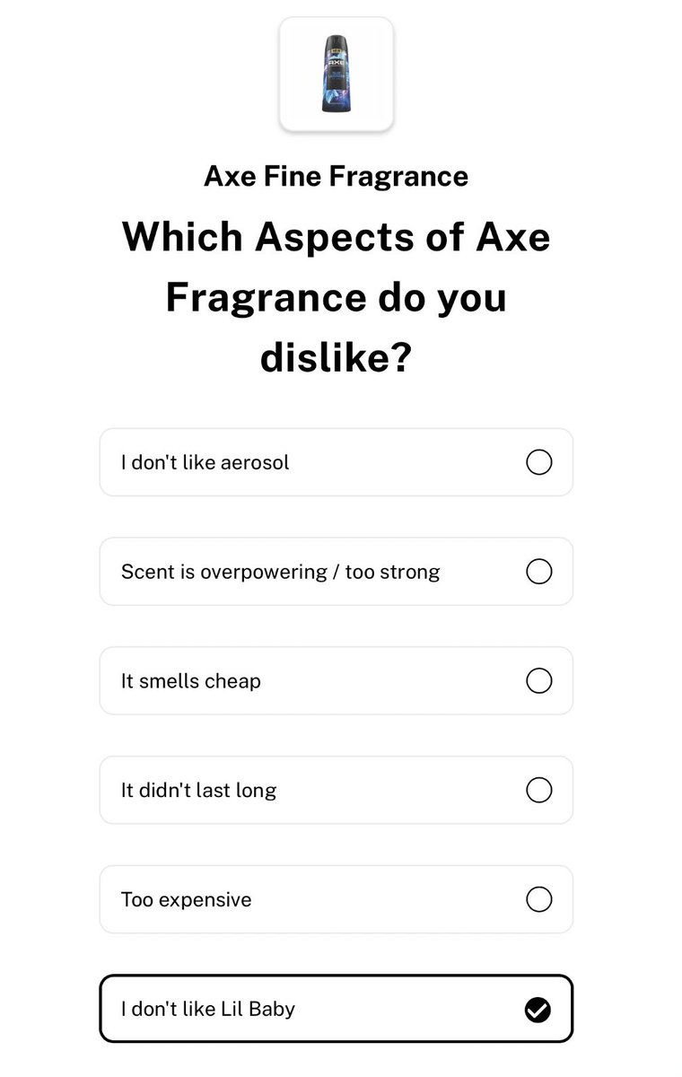 cvltts's tweet photo. what does lil baby have to do with axe body spray https://t.co/1QGtxilwC1