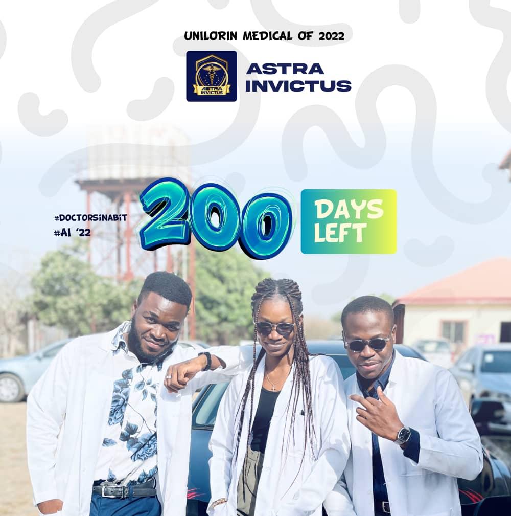AstraInvictus22's tweet photo. ๐๐๐๐
Guess what??
Only 200 days left on this incredible journey through medical school. The finish line is in sight!๐ง๐ผ๐ง๐พโโ๏ธ๐ง๐พโโ๏ธ๐ง๐พโโ๏ธ
#AI22
#Astrainvictus
#DoctorsInAbit
#200Daystogo https://t.co/hzzpE4H5bI