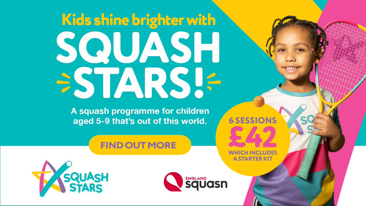 Squash Stars is back at the National Squash Centre on 26th February. This six-week programme builds fundamental skills and confidence, encouraging kids to reach for the stars on and off court. Find out more and enrol your child at brnw.ch/21wGNSA #SquashStars