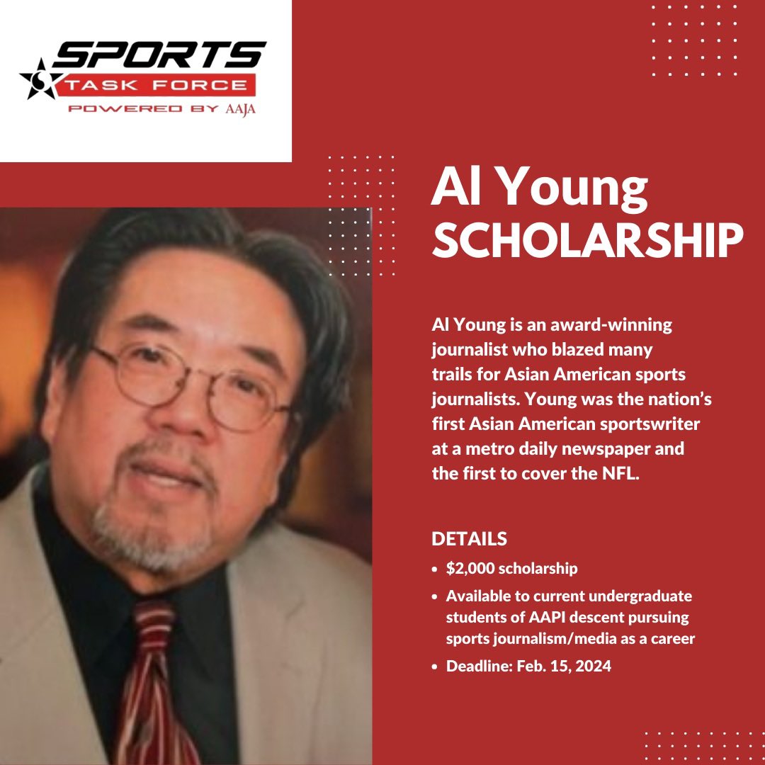 1 WEEK LEFT FOR FINANCIAL AID!! 🔥 For both @aaja students/recent grads! Apply by Feb 15! Jimmie/Suey Fong Yee (parents of Don Yee) $2k to #AAJA24: aaja.org/news-and-resou… @michaelkimHD Fellowship: aaja.org/news-and-resou… @bigalyoung Scholarship: aaja.org/news-and-resou…