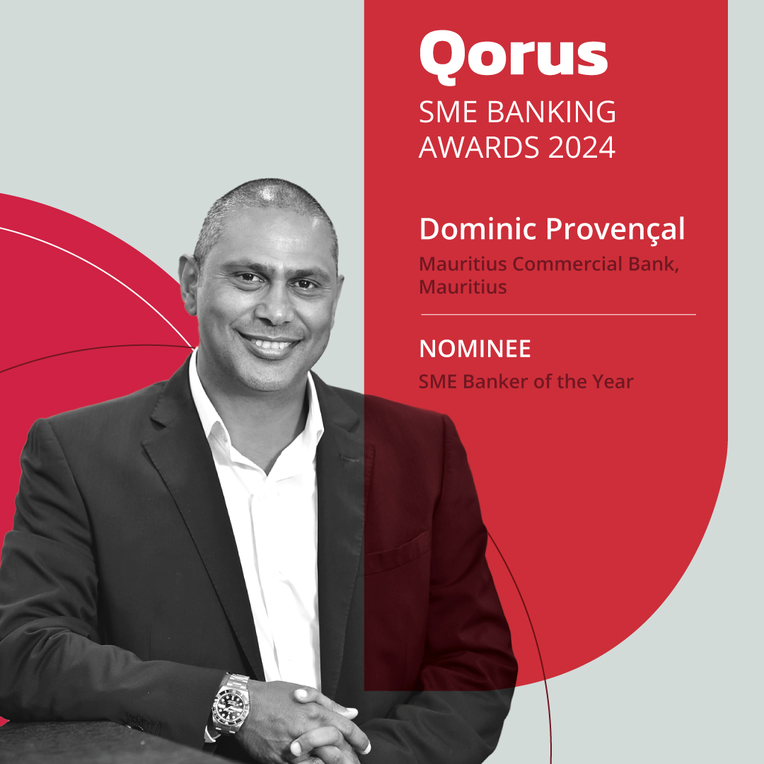 Dominic Provençal, our Head of Business Banking at MCB, has been nominated for SME Banker of the Year at the Qorus SME Banking Awards 2024. Join in and cast your votes ➡️on.mcb.mu/s0k