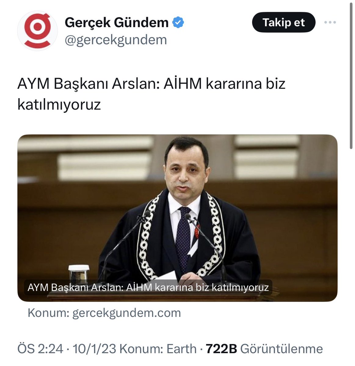 ProfAtak's tweet photo. #AİHMKararları da bağlayıcıdır Sn Zühtü Arslan‼️ Dişlilerini bozduğunuz adalet bir gün gelir sizi de yargılar! https://t.co/bIyf2uKe8y