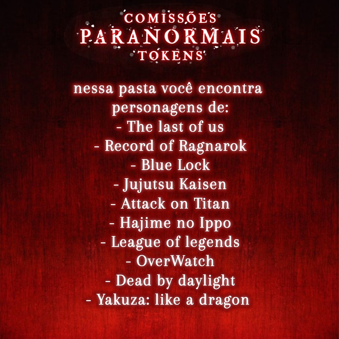luli - Tokens RPG Ordem Paranormal HEXATOMBE tweet media