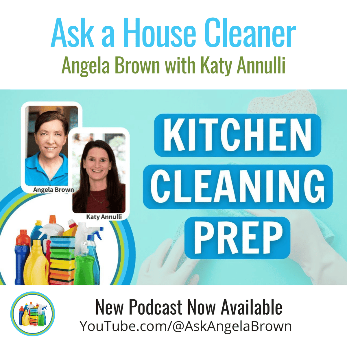 AskAngelaBrown's tweet image. 🎙️ NEW PODCAST ALERT! 🎉 Join Kitchen Cleanup Prep with Angela Brown and guest expert Katy Annulli to discover pro tips for a sparkling kitchen! 🧼✨ Learn how to tackle messes, organize, and keep your kitchen at its best! Tune in now! #KitchenCleanup #AskAngelaBrown