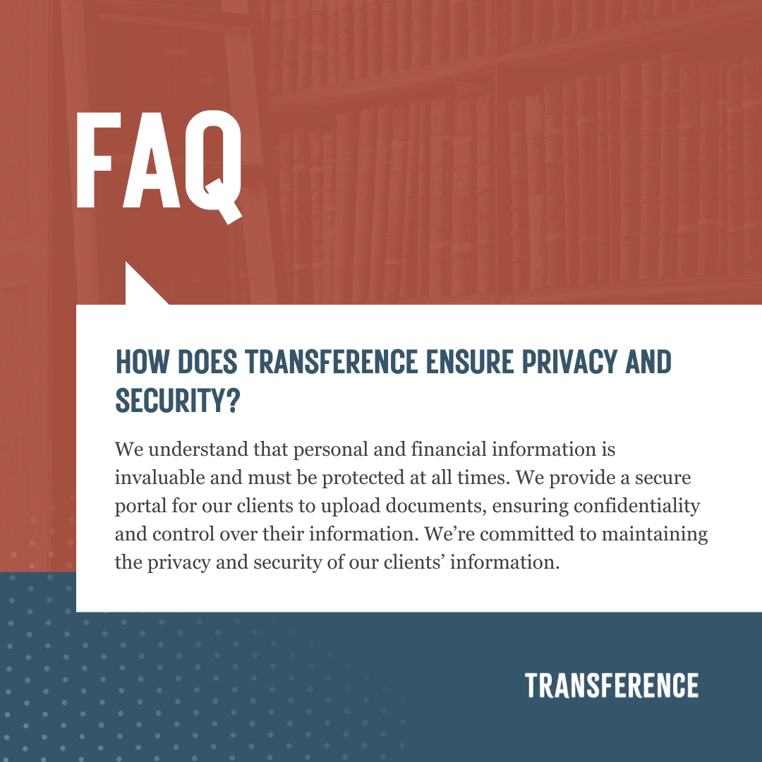 Transference__'s tweet image. Your #privacy and #security is our top priority. That&apos;s why we&apos;ve created a secure portal for you to upload your personal and financial documents, ensuring complete confidentiality and control over your information! #TrustTransference