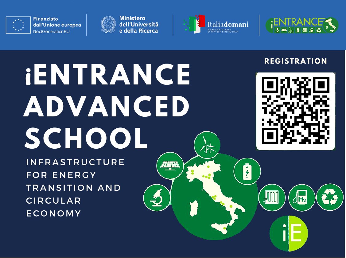 Advanced School for energy transition and circular economy organized by @CNR_ISM of @CNRsocial_ as part of the @ientrancePNRR project is underway. Learn more at tinyurl.com/26sgn39r @SapienzaRoma @RicercaSapienza #CircularEconomy #Sustainability #EnergyTransition