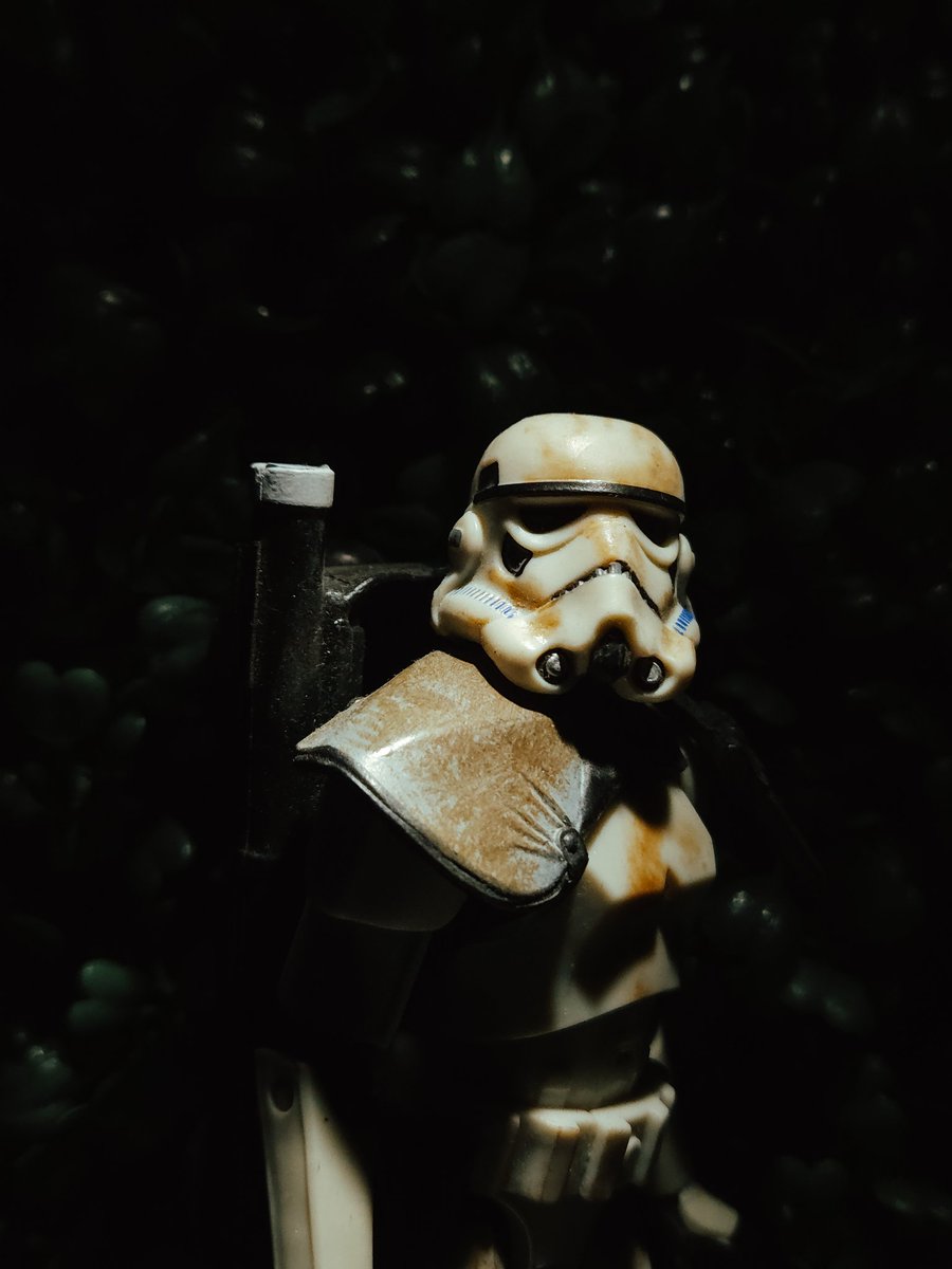 I call this 'Sandtrooper Lost Alone on an Uncharted Planet'. 
My camera battery died, so I used my phone! 

#toyphotography 
#SamsungS23Plus