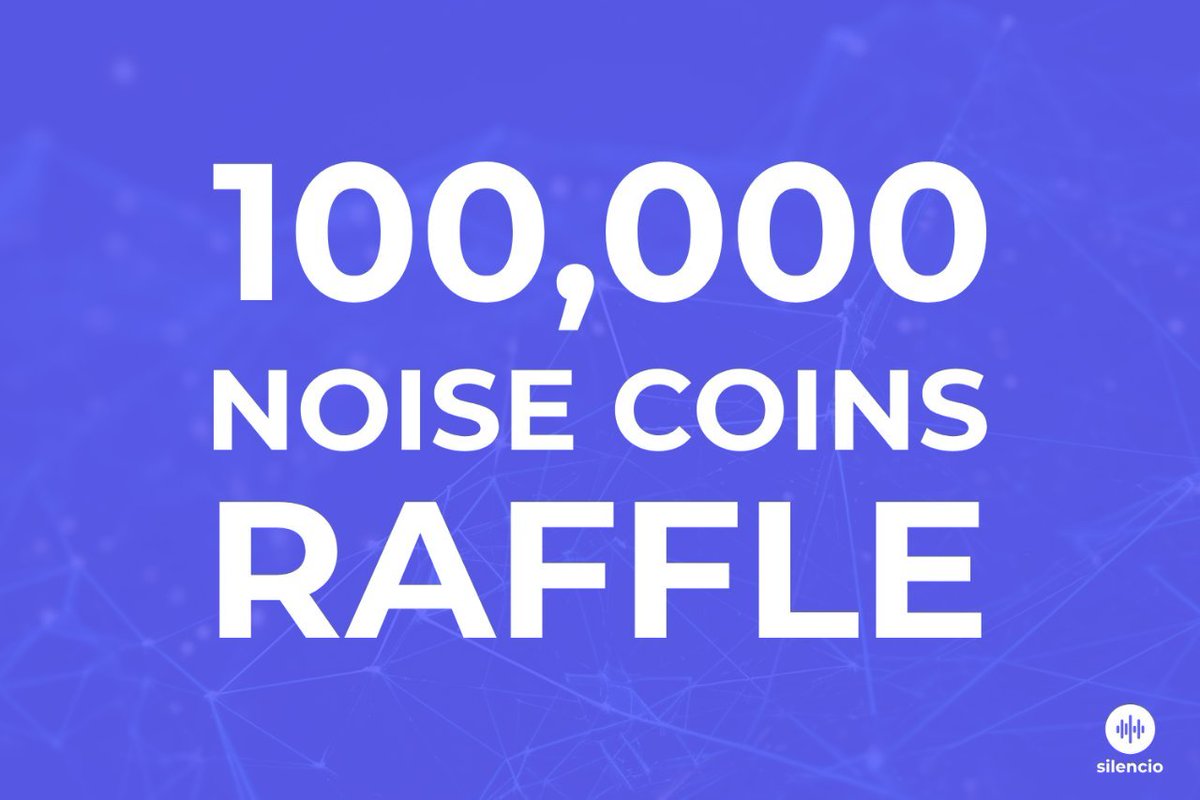 Just over one week ago we started our 100,000 Noise Coins Raffle. 🤩🎉

Did you already join?

Jump in our Discord: discord.gg/QCf3DWHZAj 

You have plenty of time to get your raffle tickets! ✨