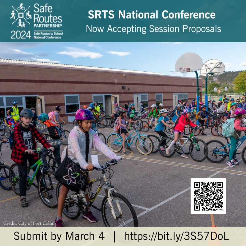 Are you going to bring the JOY to the 2024 Safe Routes to School National Conference??
Start your session proposal now!  (Deadline March 4)
ow.ly/fl6150QsaWX