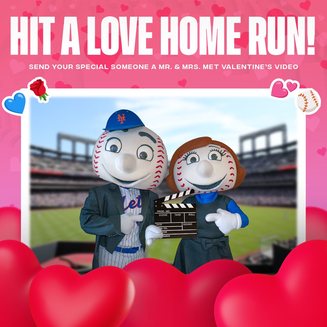 Have me and @mrsmet deliver a Cameo message to your loved one this Valentine's Day! Order by Feb. 12 for Valentine's Day delivery. Order now 👉 cameo.com/NYMascots