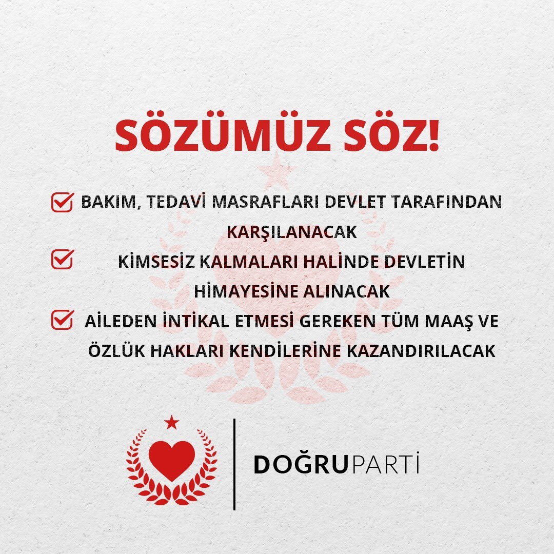 TÜM ENGELLİLER İÇİN SÖZÜMÜZ SÖZ #engelli #engelliailesi #sosyalyardım #sosyaldevlet