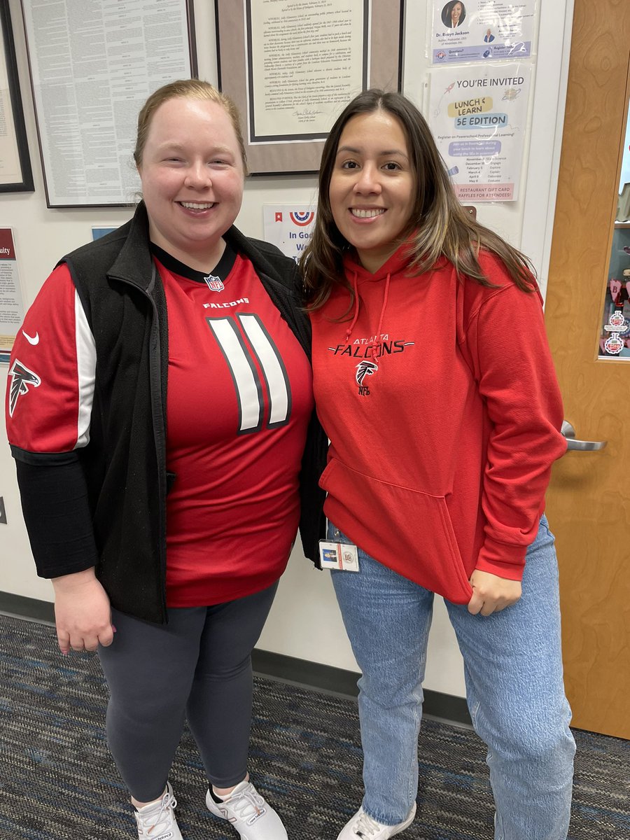 There are 2 falcons fans <a href="/SullyES_LCPS/">Sully ES</a>  who both happen to be PEP instructors!!