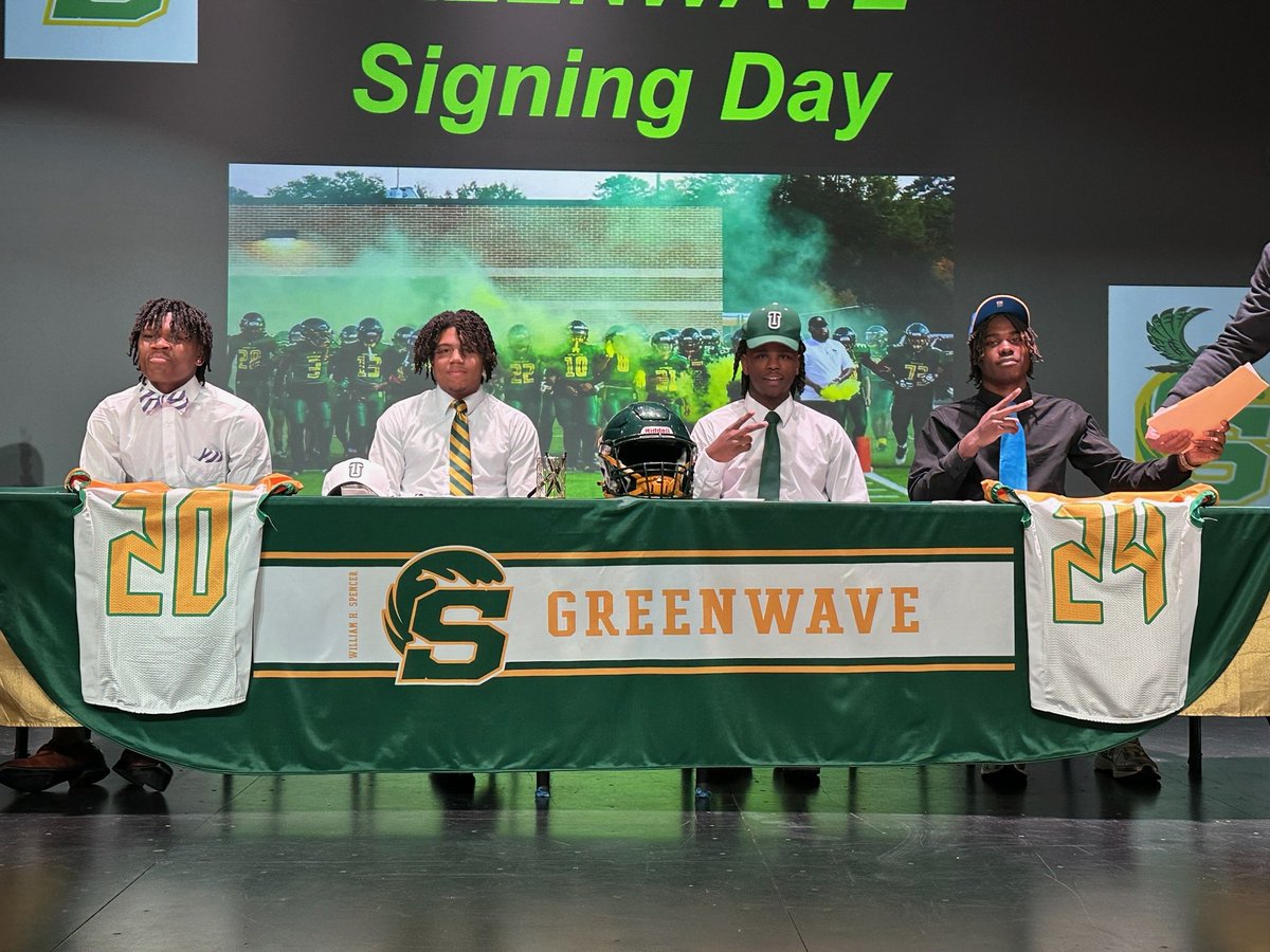 Congratulations to these tremendous student athletes on signing today. 

David Beall - Bethel University 
Khalil Wright - Thomas University 
Joe Dozier - Thomas University 
Dray Duncan - Fort Valley State University 

MORE SIGNINGS COMING SOON 💚💛