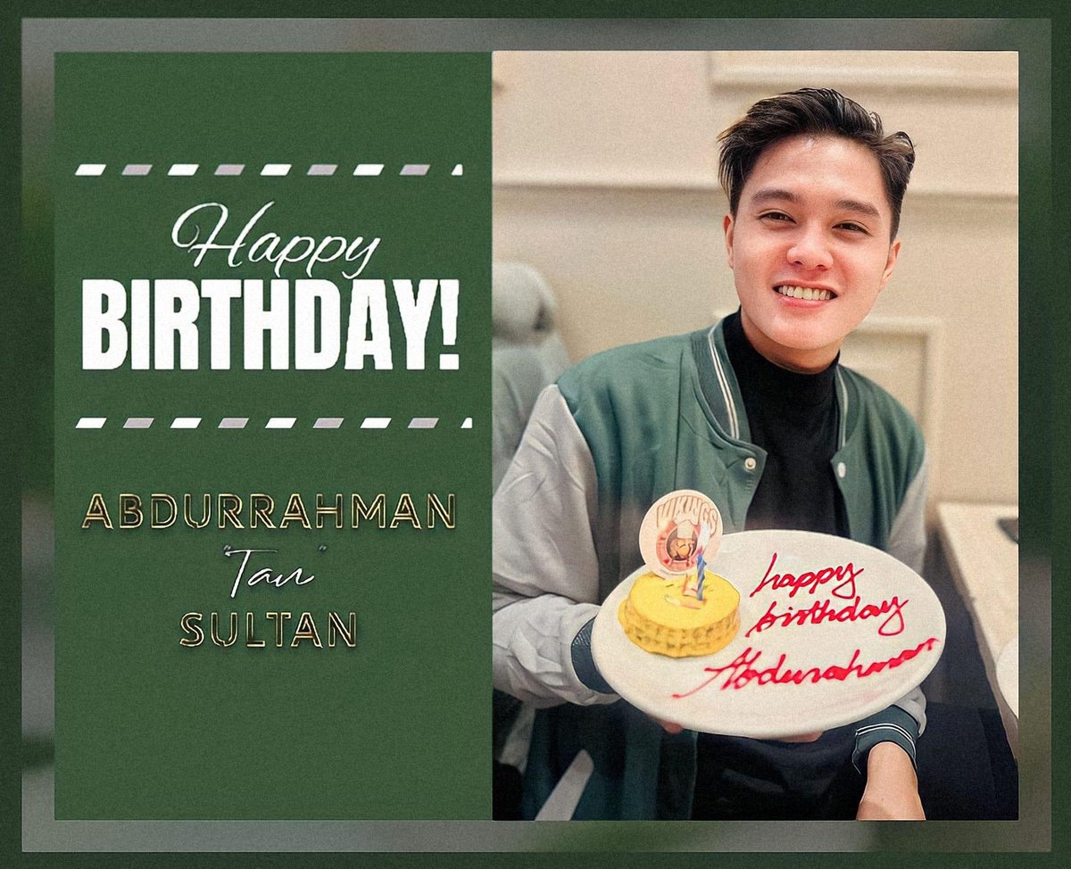 P3Official2023's tweet photo. Happy birthday Abdurrahman Macali Sultan!

May the love and friendship you've shared with us come back to you in abundance on your special day. We wish you all the great things in life. 
Enjoy your special day! God bless!

WE LOVE YOU TAN ❤️🍰🎂 https://t.co/E8PhebNY77