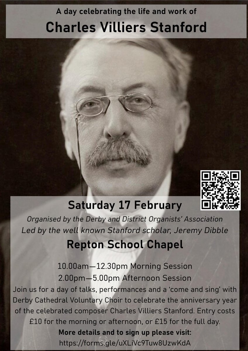 Join some of our musicians and the Cathedral Voluntary Choir for this day of talks, recitals and a ‘come and sing’ on the life of the celebrated composer, Charles Villiers Stanford, on Saturday 17 February at Repton School Chapel. #ComeAndSing #Stanford #CharlesVilliersStanford