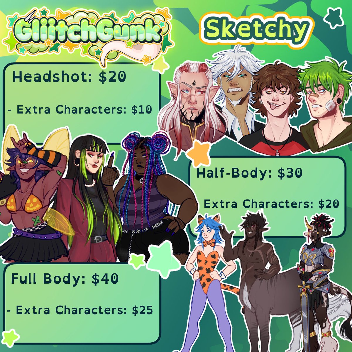 GliitchGunk's tweet photo. MY NEW COMMISSION SHEET RAHHHH im super happy w how it turned out and my commissions are OPEN!! https://t.co/8kc1Ix9BqS
