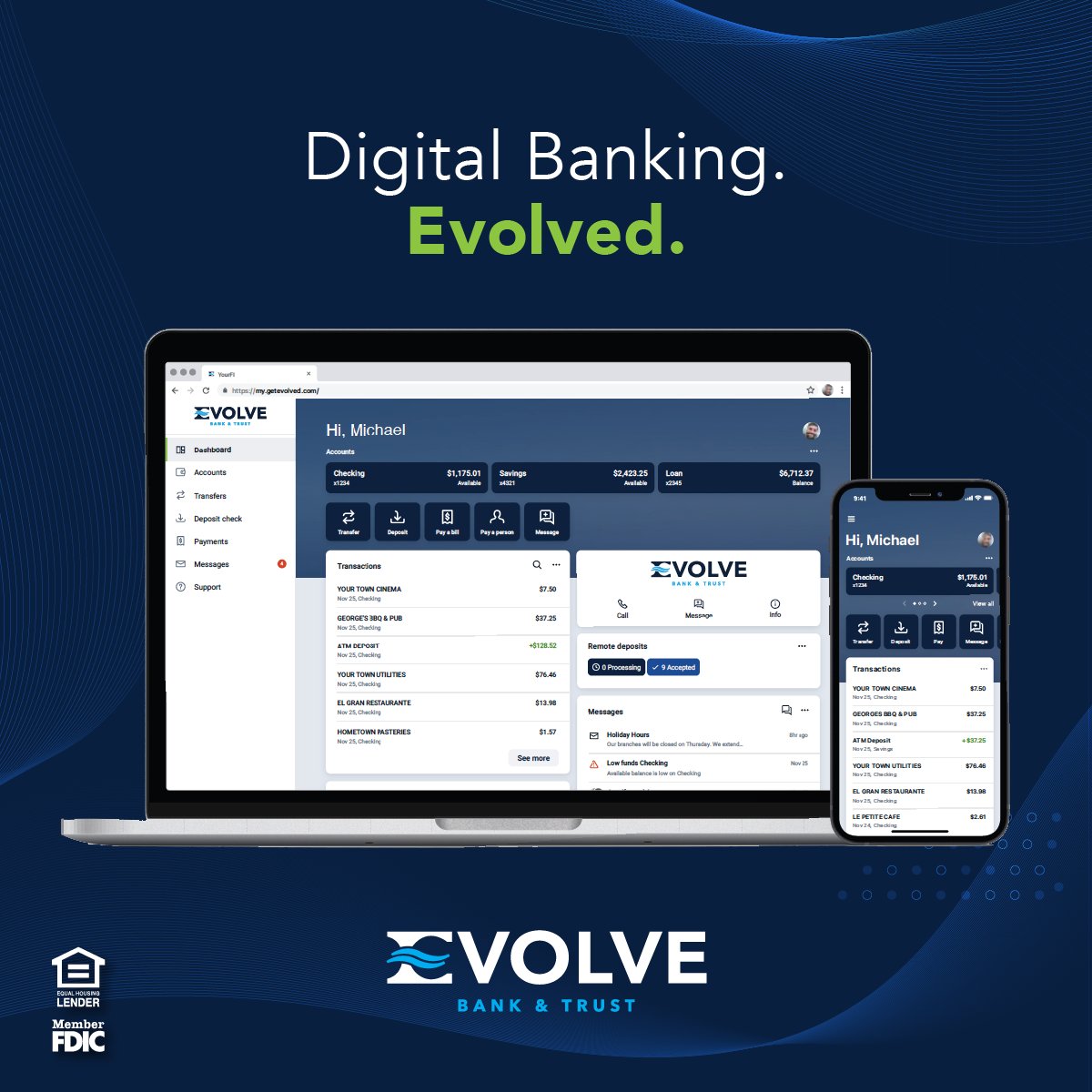 getevolved1925's tweet image. Evolve Personal Banking accounts feature the latest in digital banking technology. Get started today: bit.ly/477Bq6u

#BeyondBanking #GetEvolved #PersonalSaving #PersonalChecking