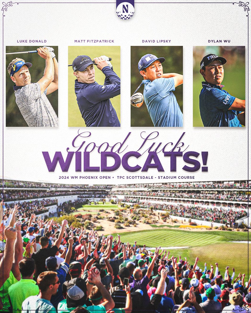 𝙂𝙤𝙤𝙙 𝙡𝙪𝙘𝙠 to these 😼 as they compete at the @wmphoenixopen this week! 🏌️⛳️ #GoCats | @patgossnugolf