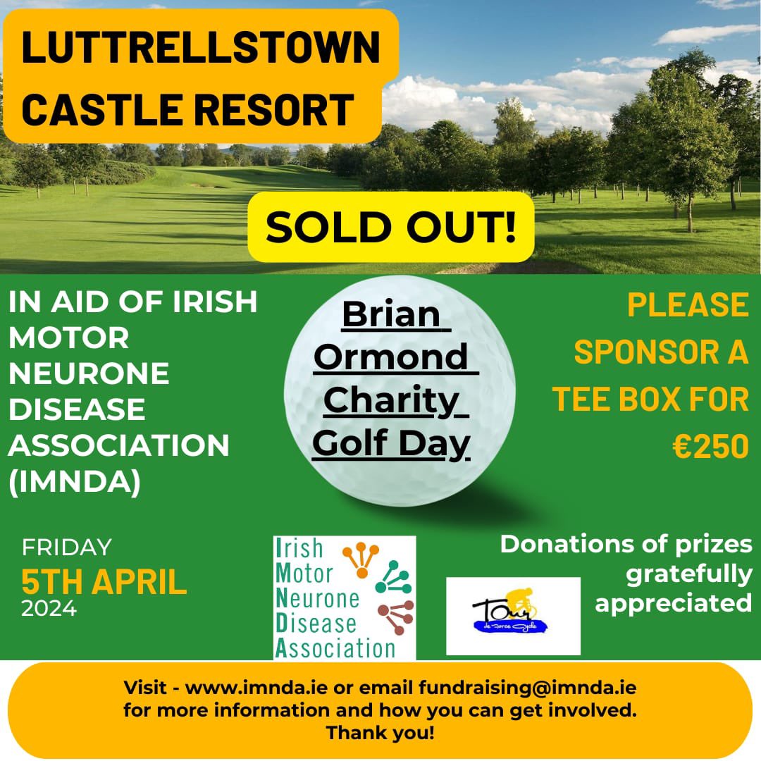 Absolutely thrilled with the support for this charity golf day. It’s sold out but please, if you can, donate or sponsor a tee box/prize 🙏 My very first charity golf day was for @IMNDA 14years ago with the legend Jimmy Magee imnda.ie/shop/viewitem/…