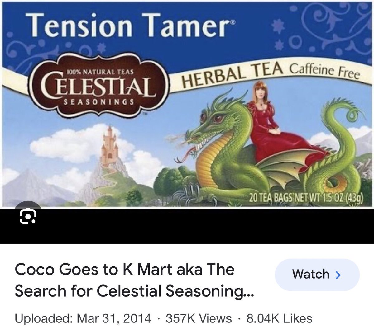 Found footage released of @themisscocoperu taming the dragon to get her Tension Tamer Tea. #cocoperu